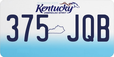 KY license plate 375JQB