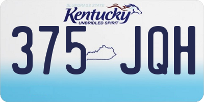 KY license plate 375JQH