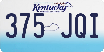 KY license plate 375JQI