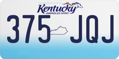 KY license plate 375JQJ