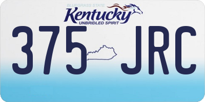 KY license plate 375JRC