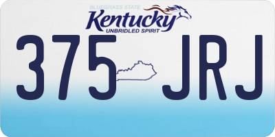 KY license plate 375JRJ