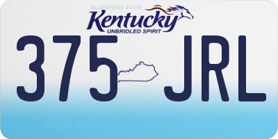 KY license plate 375JRL