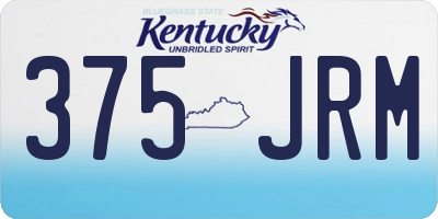 KY license plate 375JRM