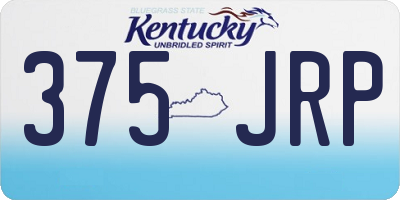 KY license plate 375JRP