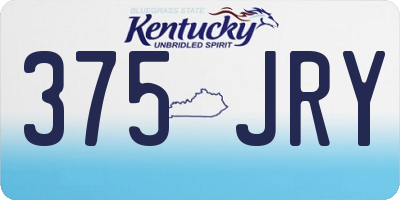 KY license plate 375JRY