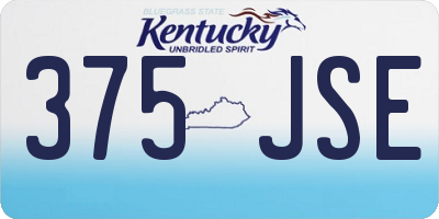 KY license plate 375JSE