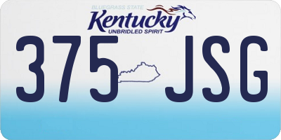 KY license plate 375JSG