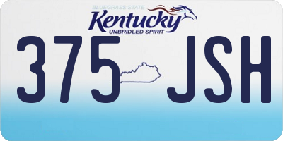 KY license plate 375JSH