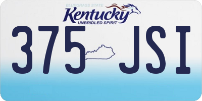 KY license plate 375JSI
