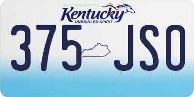 KY license plate 375JSO