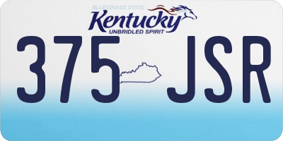 KY license plate 375JSR