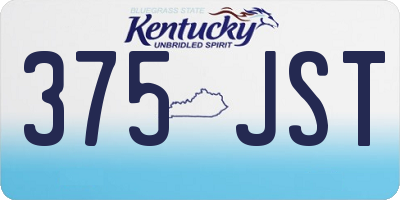 KY license plate 375JST