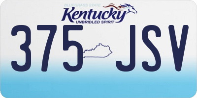 KY license plate 375JSV
