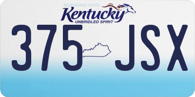 KY license plate 375JSX