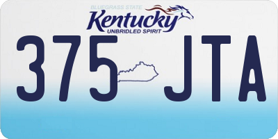 KY license plate 375JTA