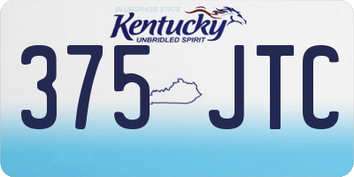 KY license plate 375JTC