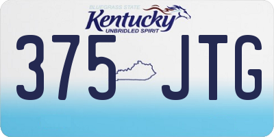 KY license plate 375JTG