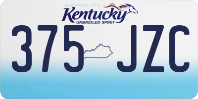 KY license plate 375JZC