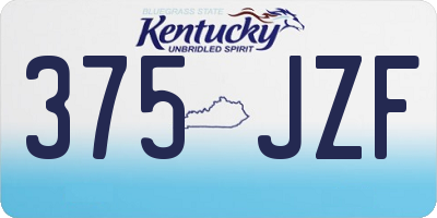 KY license plate 375JZF