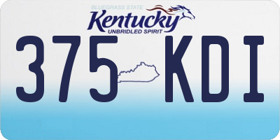KY license plate 375KDI
