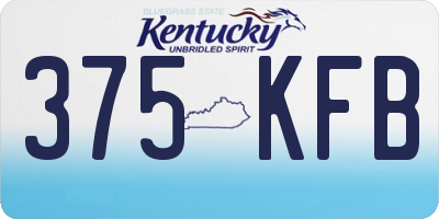 KY license plate 375KFB