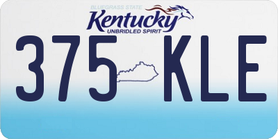 KY license plate 375KLE