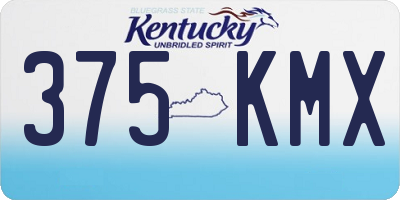 KY license plate 375KMX