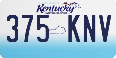 KY license plate 375KNV