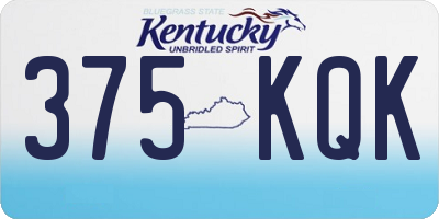 KY license plate 375KQK