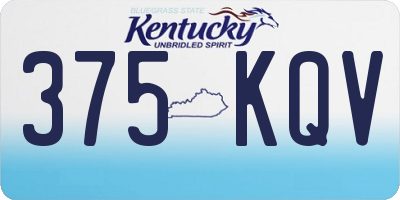 KY license plate 375KQV