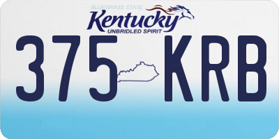 KY license plate 375KRB