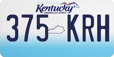 KY license plate 375KRH