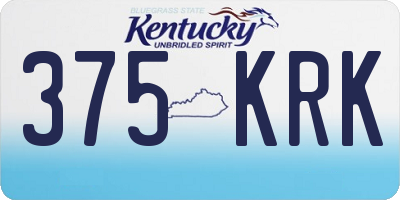 KY license plate 375KRK