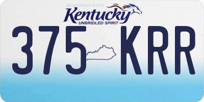 KY license plate 375KRR