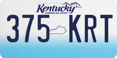 KY license plate 375KRT