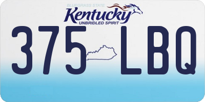 KY license plate 375LBQ