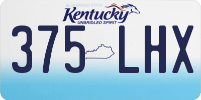 KY license plate 375LHX