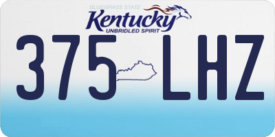 KY license plate 375LHZ