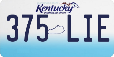 KY license plate 375LIE
