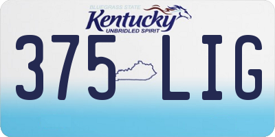 KY license plate 375LIG