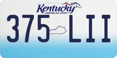 KY license plate 375LII