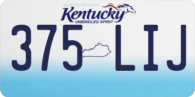 KY license plate 375LIJ