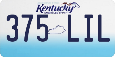 KY license plate 375LIL