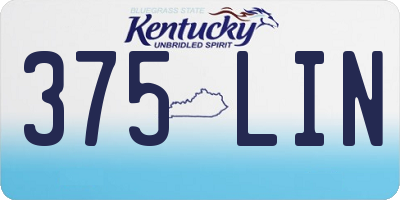 KY license plate 375LIN