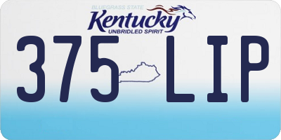 KY license plate 375LIP