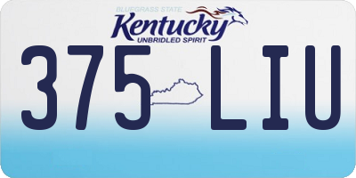KY license plate 375LIU
