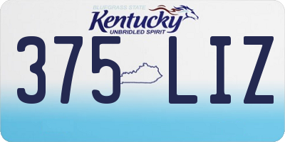 KY license plate 375LIZ