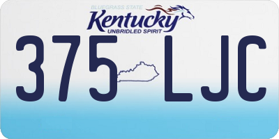 KY license plate 375LJC
