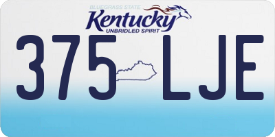 KY license plate 375LJE